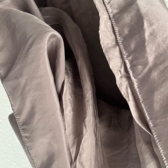 VTG Y2K Max Studio 100% Silk Gray Adjustable Camisole Cami Strap Slip Dress M - Picture 3 of 12